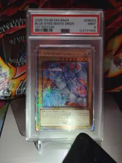 Yu-Gi-Oh! Blue-Eyes White Dragon QCR RA04-EN002 1st Edition PSA 9 - Image 3