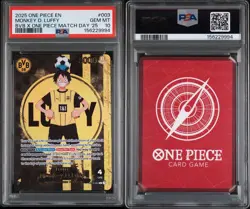 2025 ONE PIECE PROMOS BVB X ONE PIECE MATCH DAY 2025 #003 MONKEY D. LUFFY PSA 10 - Image 3