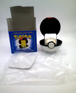 POK'EMON Limit.Edit. POLIWHIRL 23K Gold-Plated TRADING CARD POK'EMON BALL-OPENED - Image 1