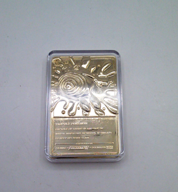 POK'EMON Limit.Edit. POLIWHIRL 23K Gold-Plated TRADING CARD POK'EMON BALL-OPENED - Image 4