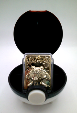 POK'EMON Limit.Edit. POLIWHIRL 23K Gold-Plated TRADING CARD POK'EMON BALL-OPENED - Image 5