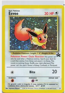 Eevee #11 Black Star Promo Holo Rare Vintage Pokemon Card - Swirl 🌀 - Image 1