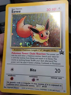 Eevee #11 Black Star Promo Holo Rare Vintage Pokemon Card - Swirl 🌀 - Image 3