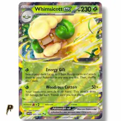 Whimsicott ex 005/086 - 2025 White Flare Double Rare Holo Pokemon Card NM - Image 1