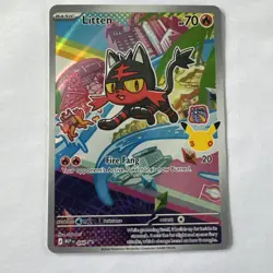 First Partners Illustration Full Card Art Popplio, Litten, Rowlet - Image 4