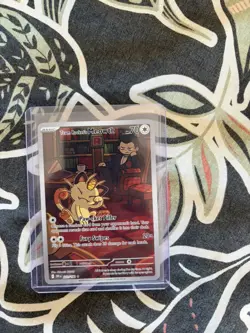Pokemon TCG Destined Rivals TeamRocket's Meowth Card 203/182 IR - Image 1