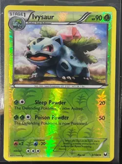 Ivysaur 2/108 BW Dark Explorers Pokemon Card Reverse Holo Foil Rare LP - Image 1
