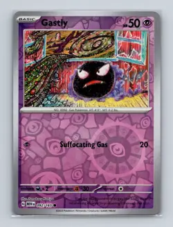 Gastly 092 2023 Pokemon MEW 151 Tomokazu Komiya Reverse Holo Card NM+ (a) - Image 1
