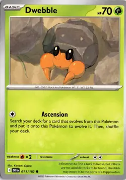 Dwebble 011/182 SV10: Destined Rivals Pokemon Card TCG - Image 1