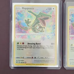 Pokemon Card Lot (2) Rayquaza Amazing Burst Holo Vivid Voltage #138/185 - Image 2