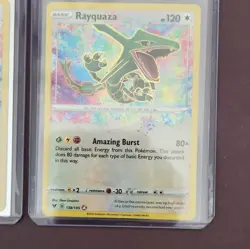 Pokemon Card Lot (2) Rayquaza Amazing Burst Holo Vivid Voltage #138/185 - Image 3