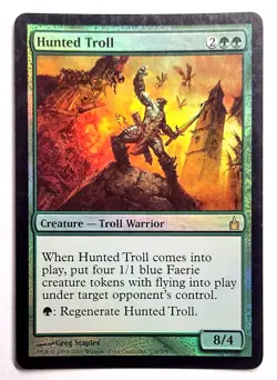 Hunted Troll *FOIL* - MtG Ravnica: City of Guilds [RAV] - Lightly Played LP - Image 1