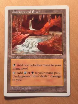 MTG Magic the Gathering Underground River Fifth Edition HP - Image 1
