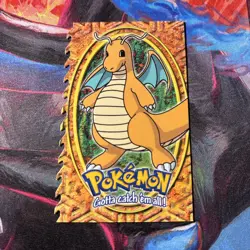 1999 Topps Blue Label Dragonite 12 of 12 Die Cut - Pokemon Evolution NM - Image 1