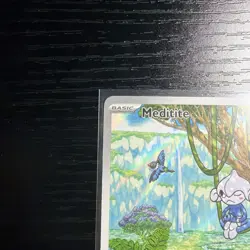 Pokemon Meditite 153/142 Stellar Crown Scarlet & Violet Illustration Rare - Image 3