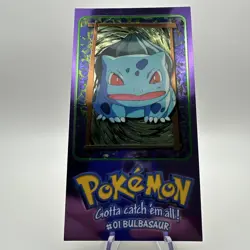 Bulbasaur 3 of 5 Topps 1999 Chrome Oversized Box Topper Series 1 Pokemon Card - Image 1