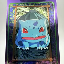 Bulbasaur 3 of 5 Topps 1999 Chrome Oversized Box Topper Series 1 Pokemon Card - Image 2