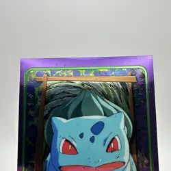 Bulbasaur 3 of 5 Topps 1999 Chrome Oversized Box Topper Series 1 Pokemon Card - Image 3