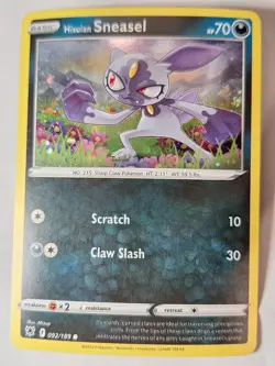 Hisuian Sneasel - 092/189 SWSH: Astral Radiance Pokemon Holo Foil Rare Nice! - Image 1