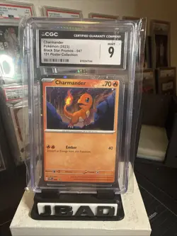 CHARMANDER Pokemon 151 Poster Collection Black Star Cosmos Holo #047 CGC 9 MINT - Image 4