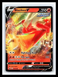 💥 Blaziken V - 020/198 - Pokemon Chilling Reign Sword & Shield Ultra Rare Holo - Image 1