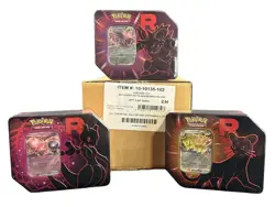 Pokemon TCG: Team Rocket Tin (Mewtwo, Nidoking, Persian) - Sealed Case Of 6 - Image 1