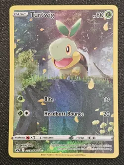 Pokemon TCG Turtwig Holo Ultra Rare Crown Zenith: Galarian Gallery GG31/GG70 LP - Image 1