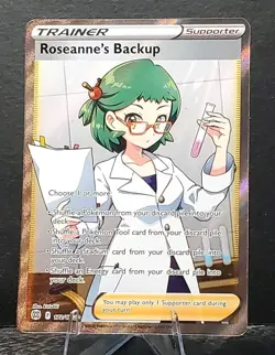 Pokemon 172/172 ROSEANNE'S BACKUP Ultra Rare Full Art Brilliant Stars NM/MT - Image 1