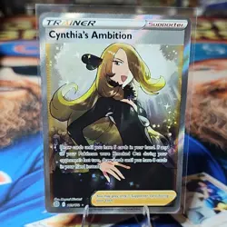 Pokemon TCG Cynthia's Ambition 169/172 Brilliant Stars Ultra Rare Full Art Holo… - Image 1