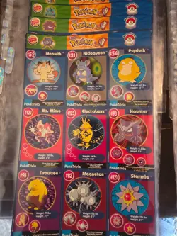 POKEMON Trivia 1999 Burger King Master Trainer Collector Set COMPLETE UNCUT 1-20 - Image 2