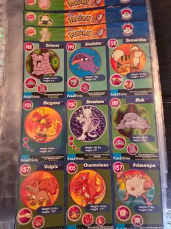POKEMON Trivia 1999 Burger King Master Trainer Collector Set COMPLETE UNCUT 1-20 - Image 3