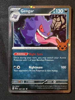 Pokemon TCG Halloween Trick Or Trade 2024 Gengar #57/91 Cosmos Uncommon (a) - Image 1