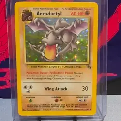 Pokemon TCG Aerodactyl Holo Fossil 1/62 Unlimited Edition - Image 1