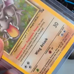 Pokemon TCG Aerodactyl Holo Fossil 1/62 Unlimited Edition - Image 3