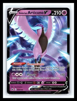 💥 2021 Pokemon Sword & Shield - Chilling Reign Holo #058/198 Galarian Articuno - Image 1