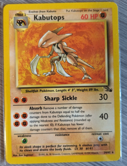 Pokemon Kabutops 24/62 Fossil MP - Image 1