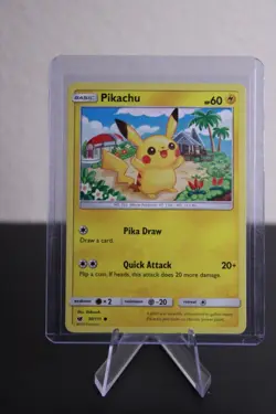 Pikachu 30/111 Pokemon Sun and Moon: Crimson Invasion Regular Common Cute - Image 1
