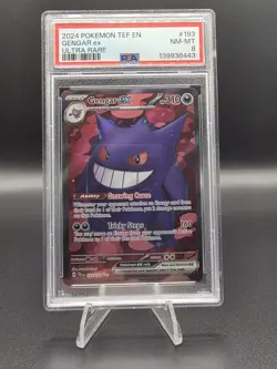 2024 POKEMON TEF EN-TEMPORAL FORCES #193 GENGAR ex ULTRA RARE 193/162 PSA 8 - Image 1