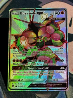Buzzwole GX SV68/SV94 Shiny GX Rare Hidden Fates Shiny Vault Pokemon Near Mint - Image 1