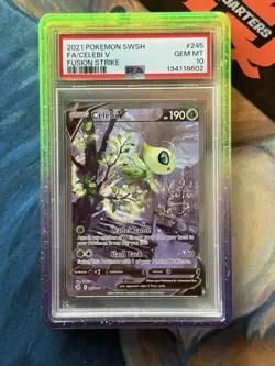 Celebi V Pokemon Fusion Strike Full Alt Art #245 PSA 10 - Image 1