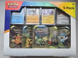 Pokemon TCG Scarlet & Violet Paldea Friends Mini Tin 5-Pack New Sealed! - Image 1