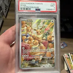 PSA 9 Eevee #188 Twilight Masquerade 2024 Pokemon MINT - Image 2