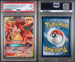 Charizard & Braixen GX 22/236 Cosmic Eclipse - Pokemon Holo Ultra Rare PSA 9 - Image 2