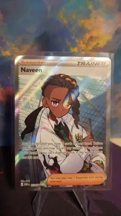 Naveen 112/088 NM Full Art Ultra Rare Trainer Pokemon TCG Perfect Order - Image 1