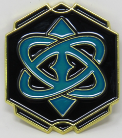 Disney Lorcana Sapphire Ink Set League Promo Pin - Image 1