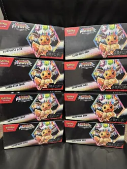 Pokemon TCG Scarlet & Violet Prismatic Evolutions Surprise Box - LOT OF 8 SEALED - Image 1