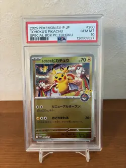 PSA 10 Pokemon TCG Pikachu 260/SV-P Promo Japanese Pokemon Center Tohoku - Image 1