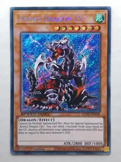 Armed Dragon LV7 SGX1-ENC08 Secret Rare 1st Ed Yugioh - Image 1