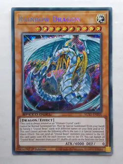 Rainbow Dragon SGX1-ENF01 Secret Rare 1st Ed Yugioh - Image 1
