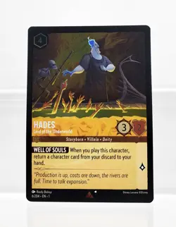 Disney Lorcana Hades - Lord of the Underworld 6/204 Cold Foil The First Chapter - Image 1